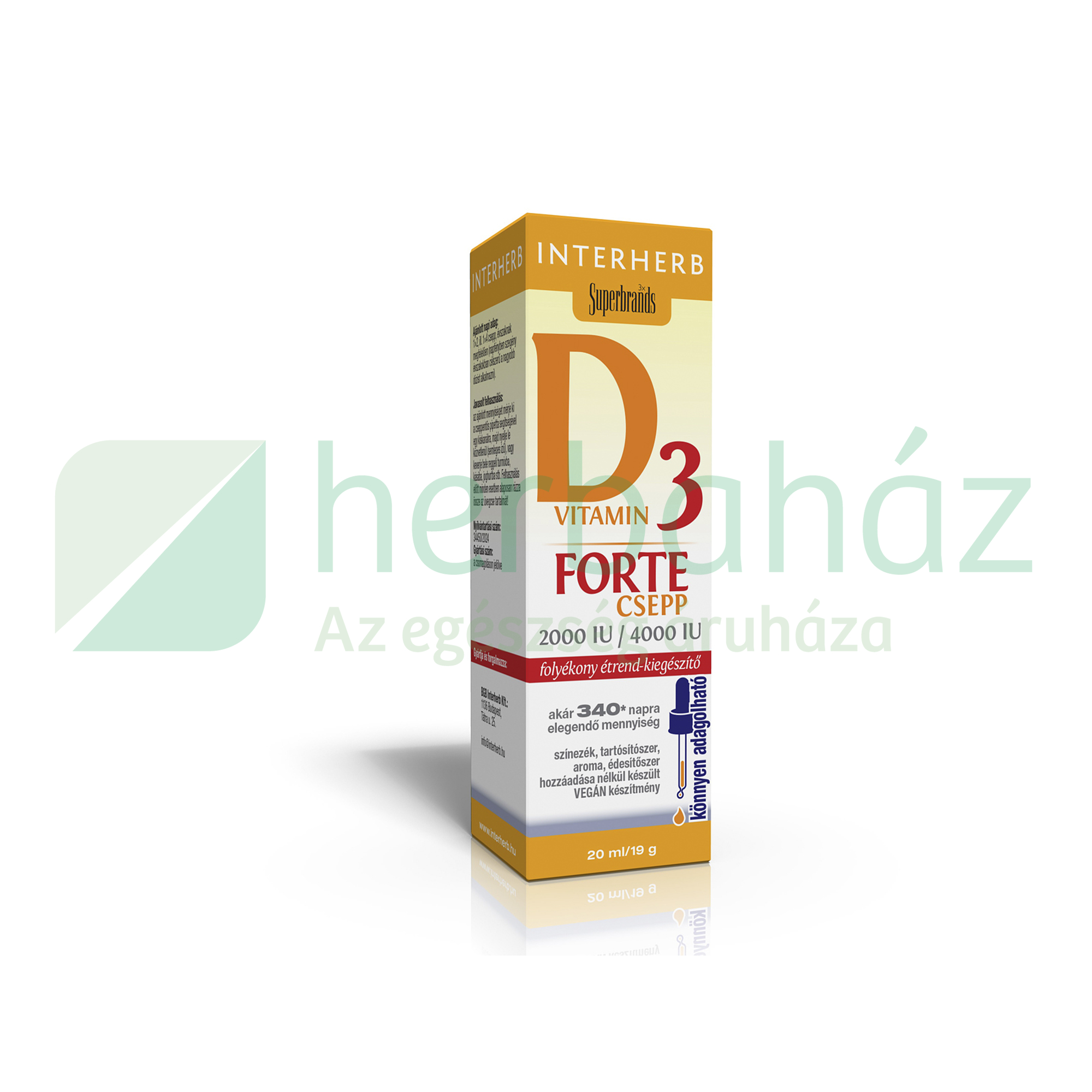 INTERHERB D3 VITAMIN FORTE CSEPP 20ML