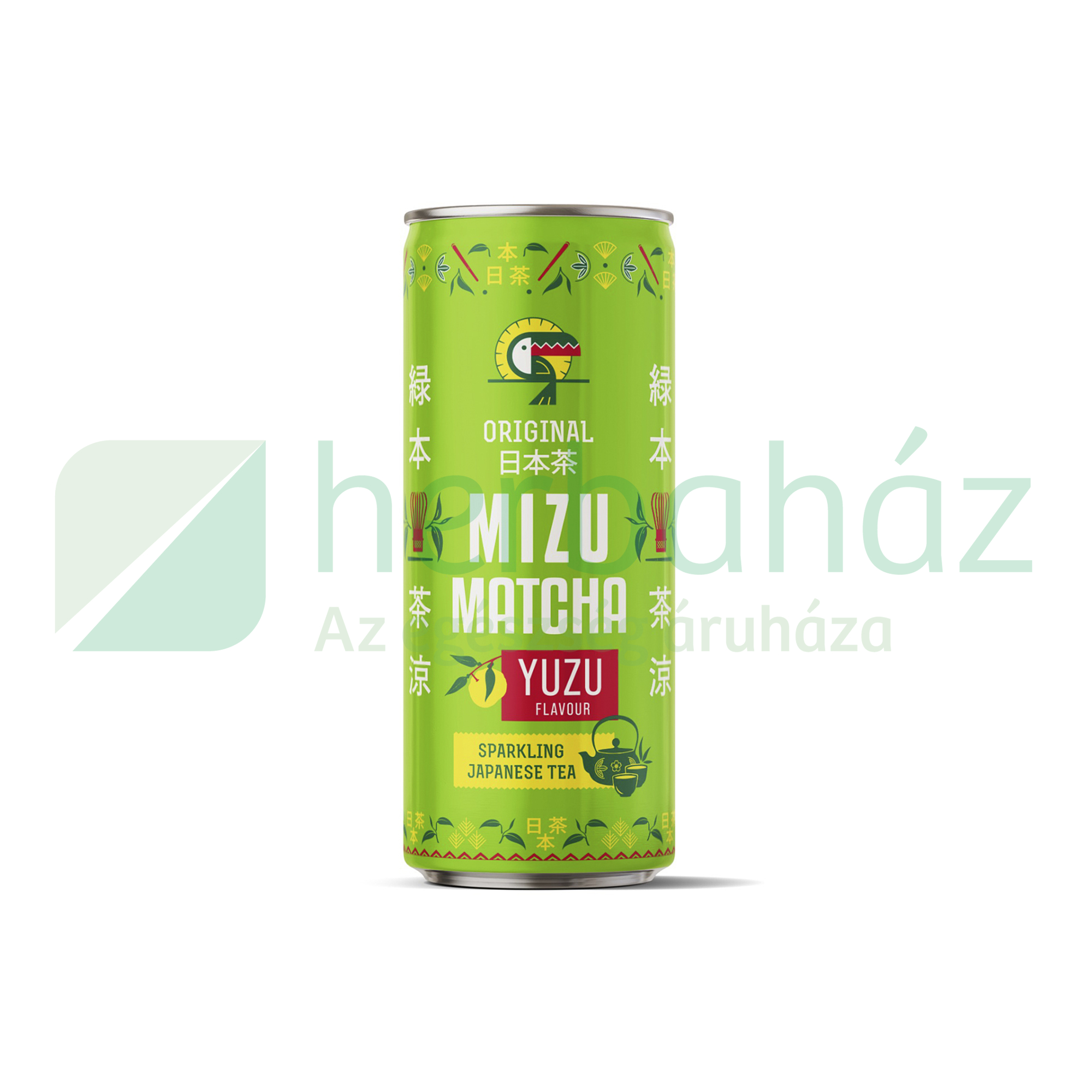 MIZU MATCHA YUZU-YUZU ÍZESÍTÉSŰ SZÉNSAVAS ÜDÍTŐITAL 330 ML DRS+50FT BETÉTDÍJ