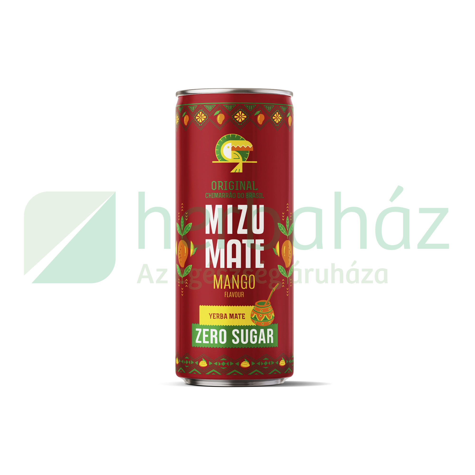 MIZU MATE MANGO ZERO - MANGÓ ÉS MATÉ-TEA ÍZESÍTÉSŰ SZÉNSAVAS ÜDÍTŐITAL 330ML DRS+50FT BETÉTDÍJ