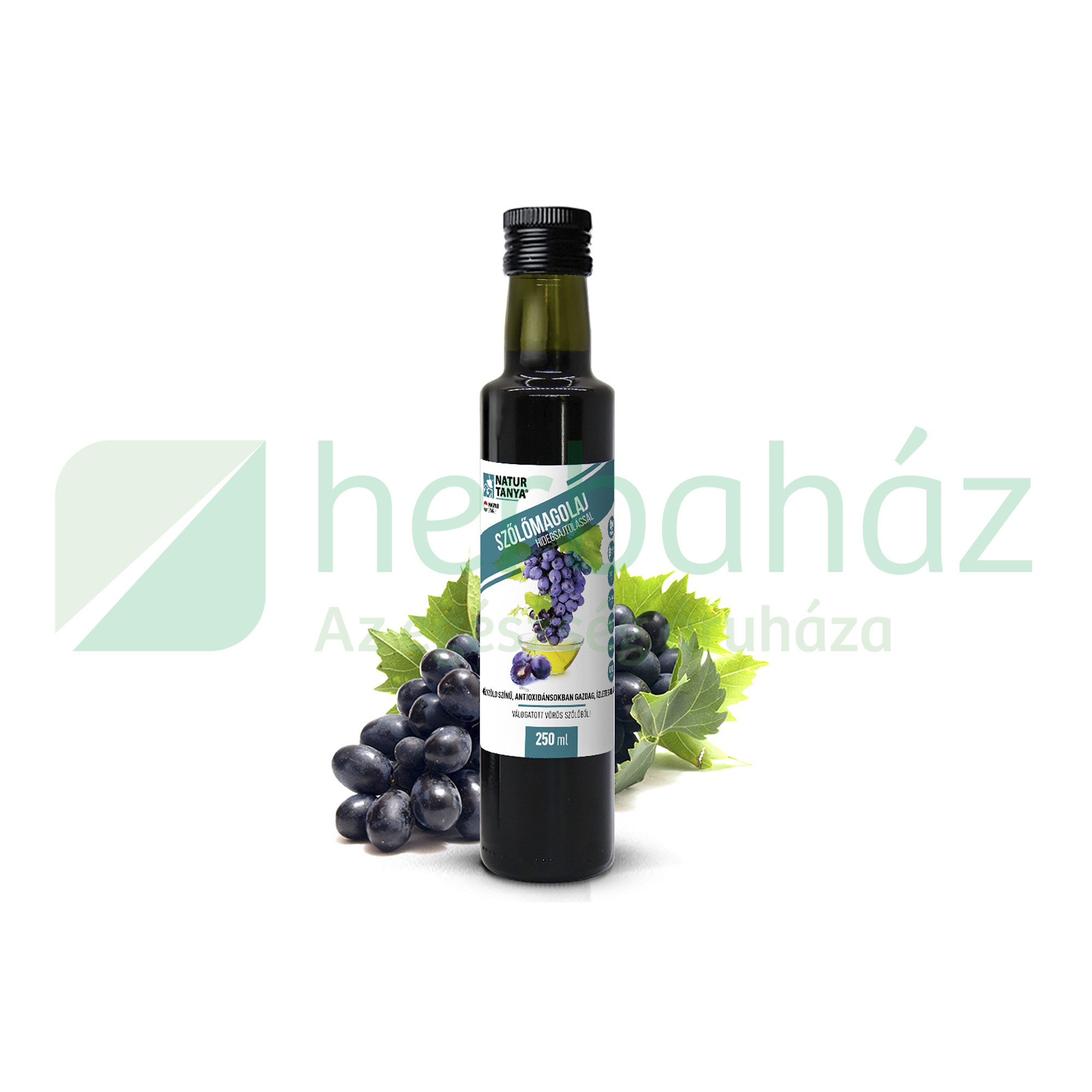 NATUR TANYA SZŐLŐMAGOLAJ - HIDEGSAJTOLÁSSAL KÉSZÜLT OLAJ 250ML