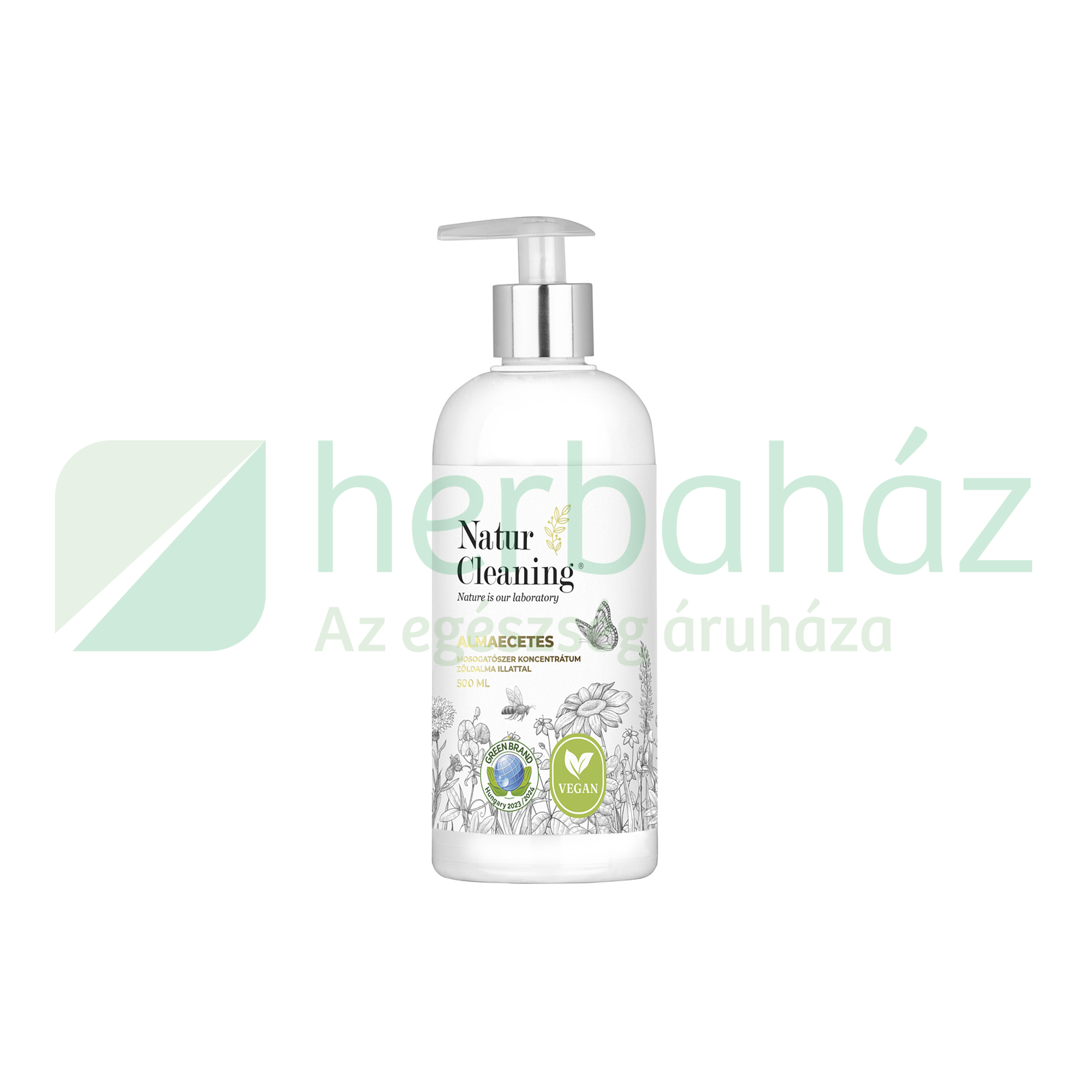 NATURCLEANING MOSOGATÓSZER KONCENTRÁTUM ALMAECETTEL ZÖLDALMA ILLATTAL 500ML