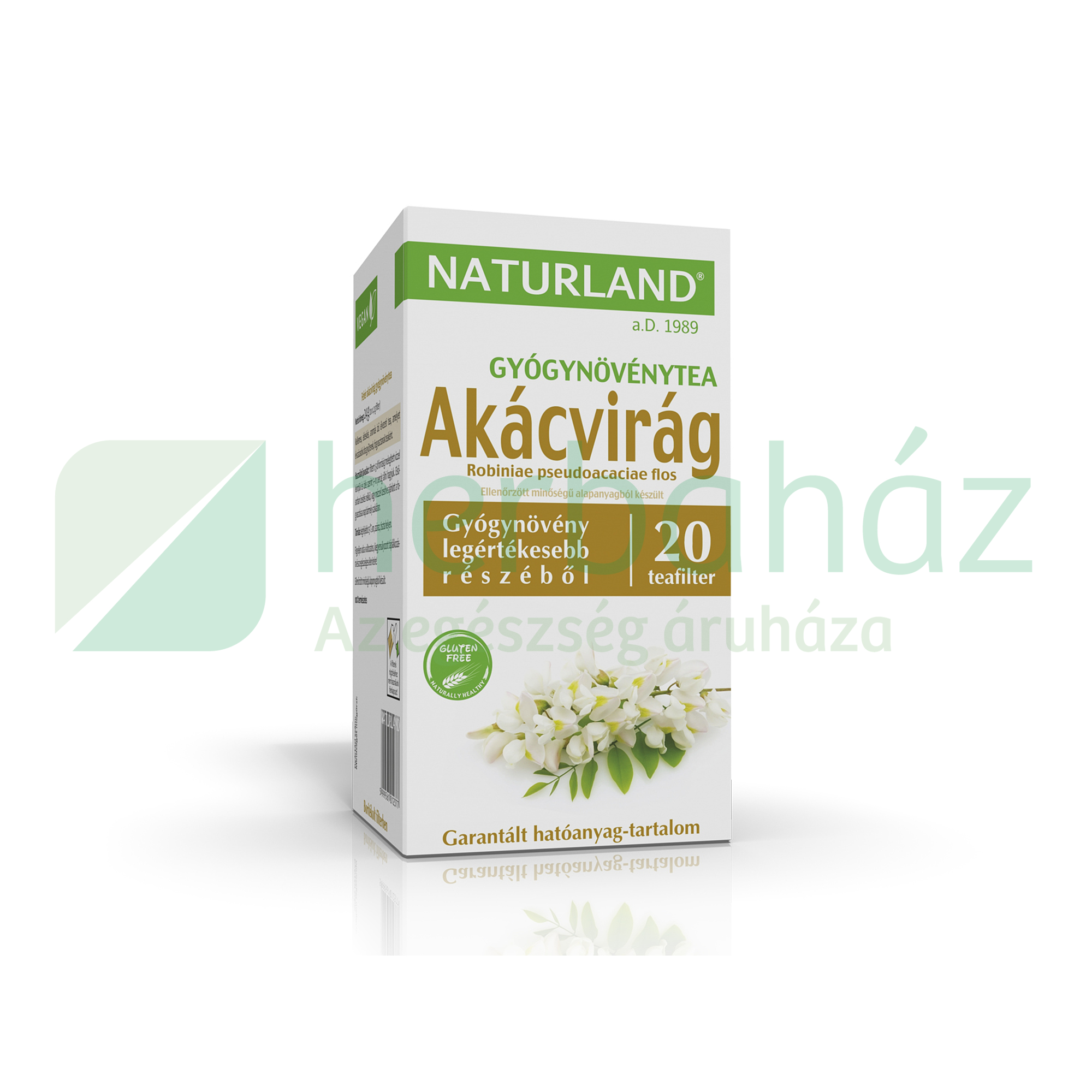 NATURLAND TEA FEHÉR AKÁCVIRÁG FILTERES 20DB