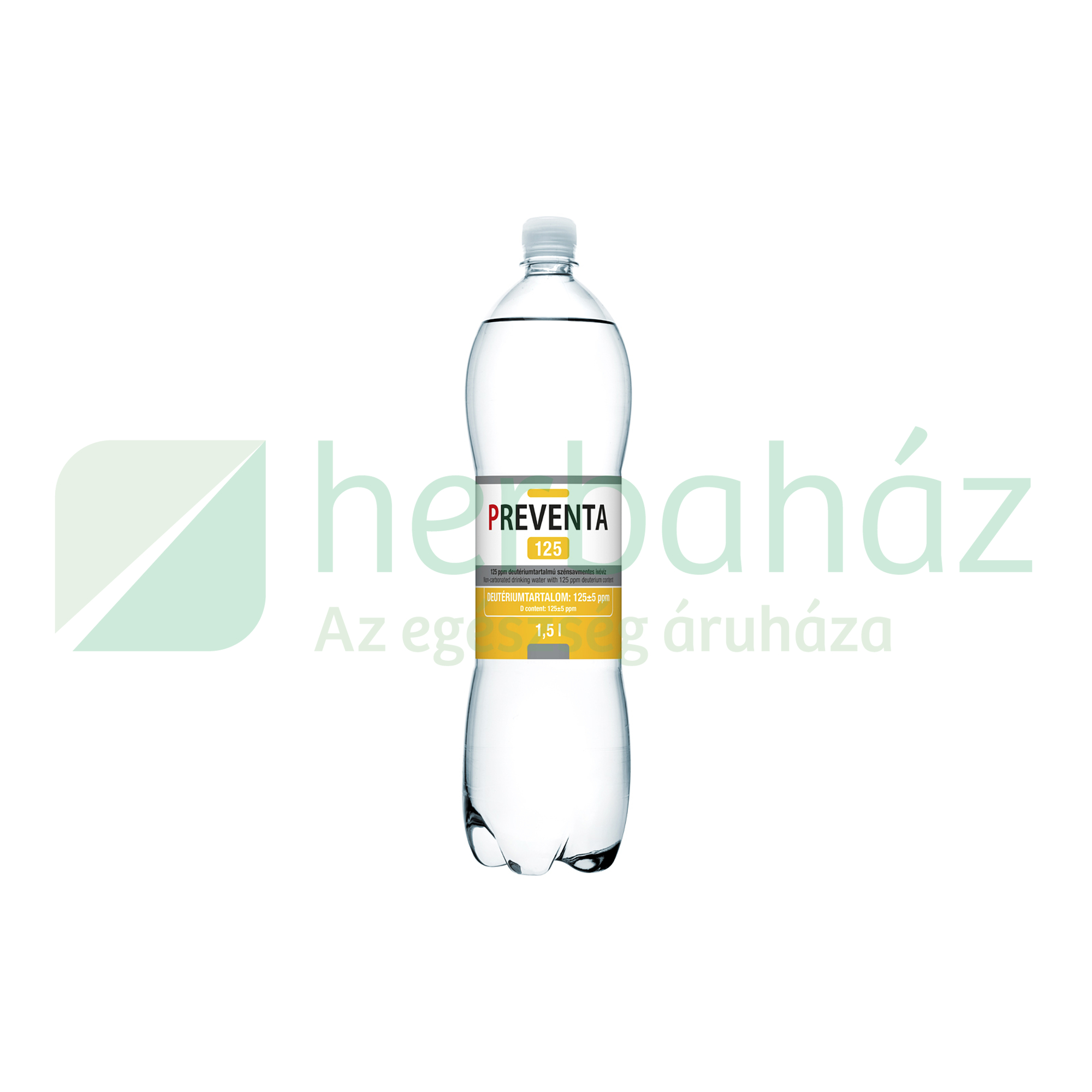 PREVENTA 125 CSÖKKENTETT DEUTÉRIUMTARTALMÚ SZÉNSAVMENTES IVÓVÍZ 1500ML DRS+50FT BETÉTDÍJ