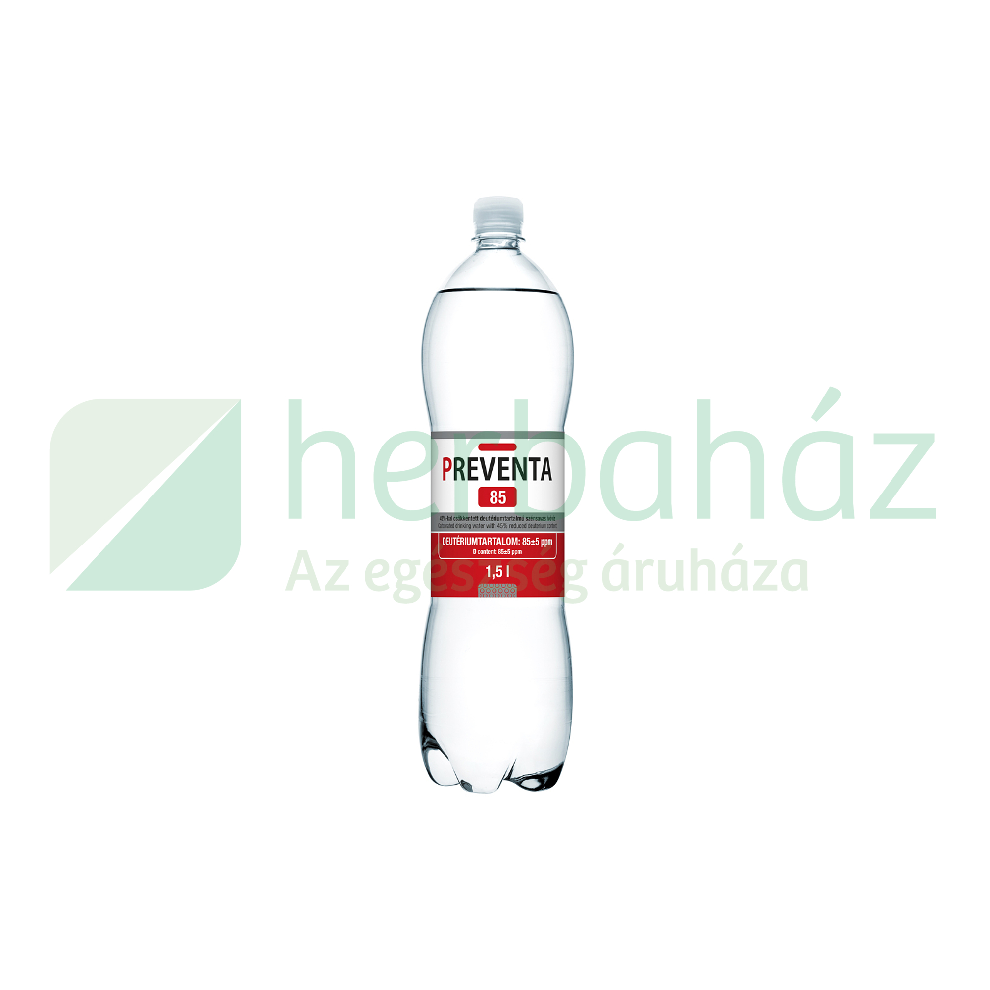 PREVENTA 85 CSÖKKENTETT DEUTÉRIUMTARTALMÚ SZÉNSAVAS IVÓVÍZ 1500ML DRS+50FT BETÉTDÍJ