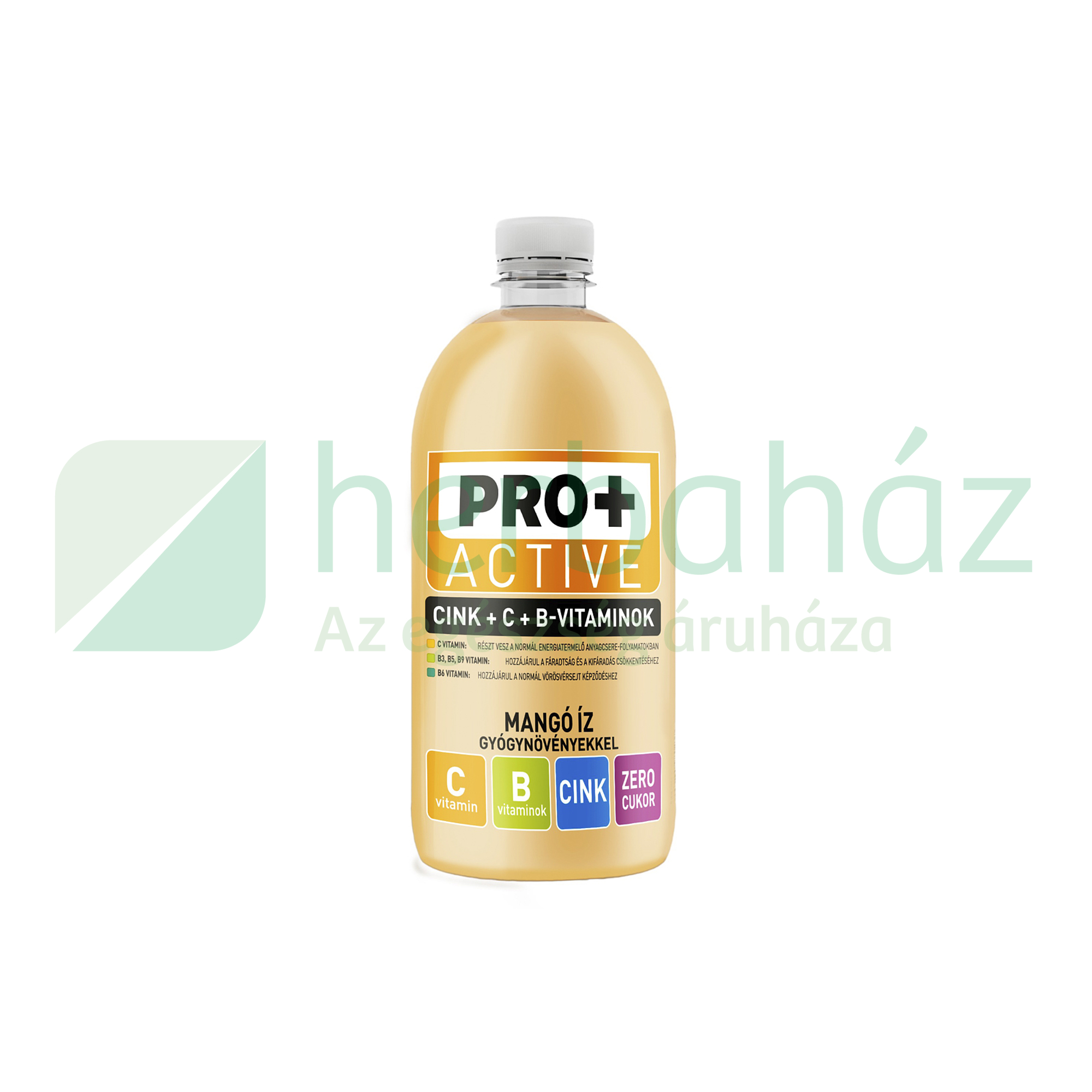 PRO+ ACTIVE VITAMINOKKAL MANGÓ ÍZ GYÓGYNÖVÉNYEKKEL 750ML DRS+50FT BETÉTDÍJ