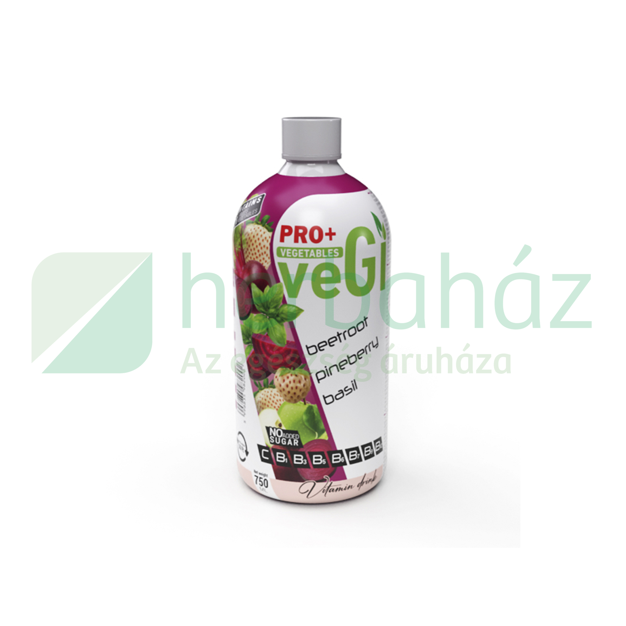 PRO+ VEGI C-B1-B6-B12- VITAMIN CÉKLA-EPER-ALMA-BAZSALIKOM ÍZŰ ITAL 750ML DRS+50FT BETÉTDÍJ