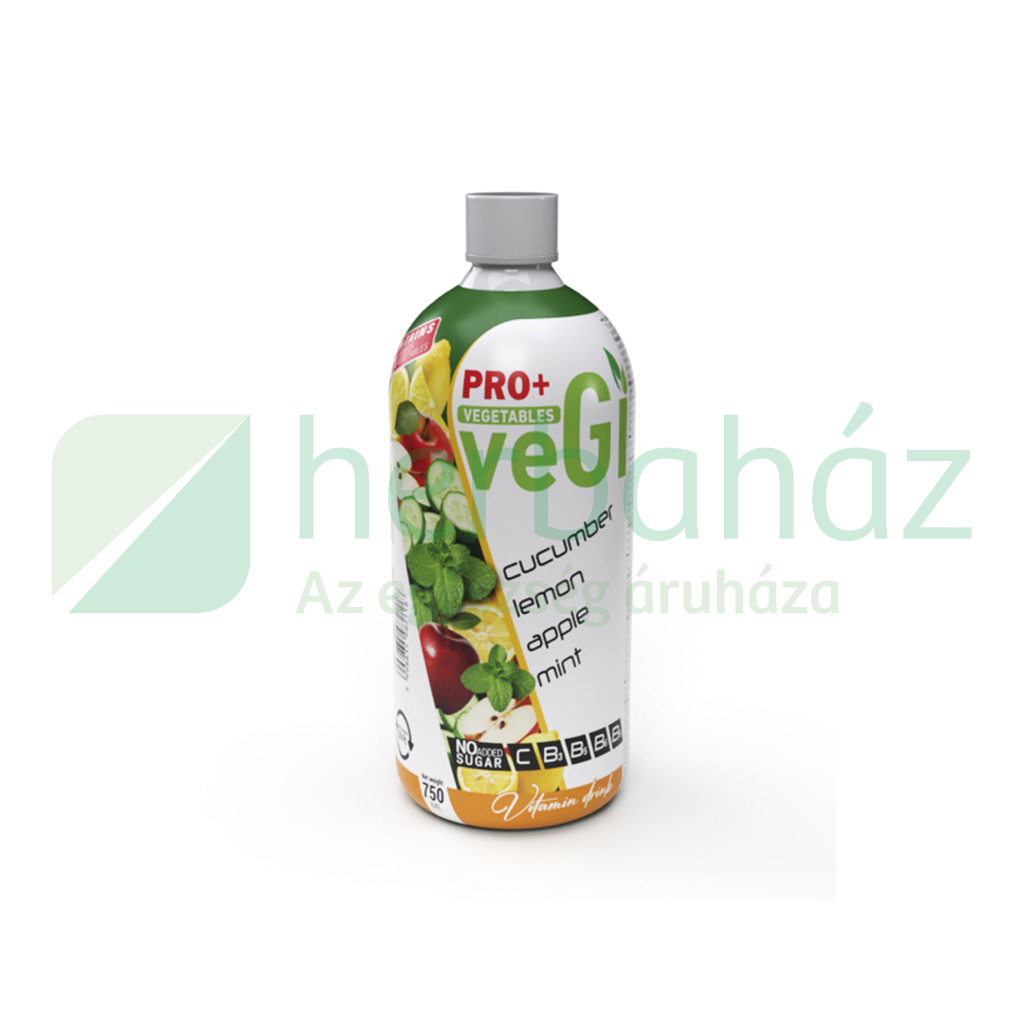 PRO+ VEGI C-VITAMIN B3-B5-B9-VITAMIN UBORKA-CITROM-ALMA-MENTA ÍZŰ ITAL 750ML DRS+50FT BETÉTDÍJ