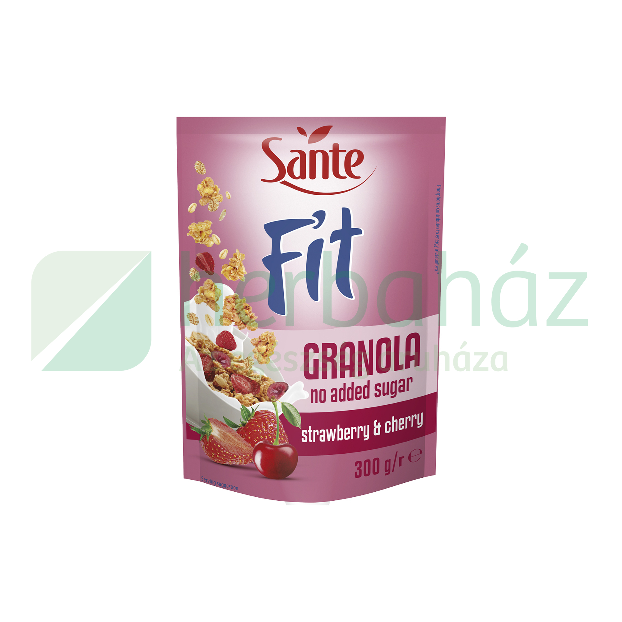 SANTE FIT GRANOLA EPRES-MEGGYES HOZZÁADOTT CUKOR NÉLKÜL300G