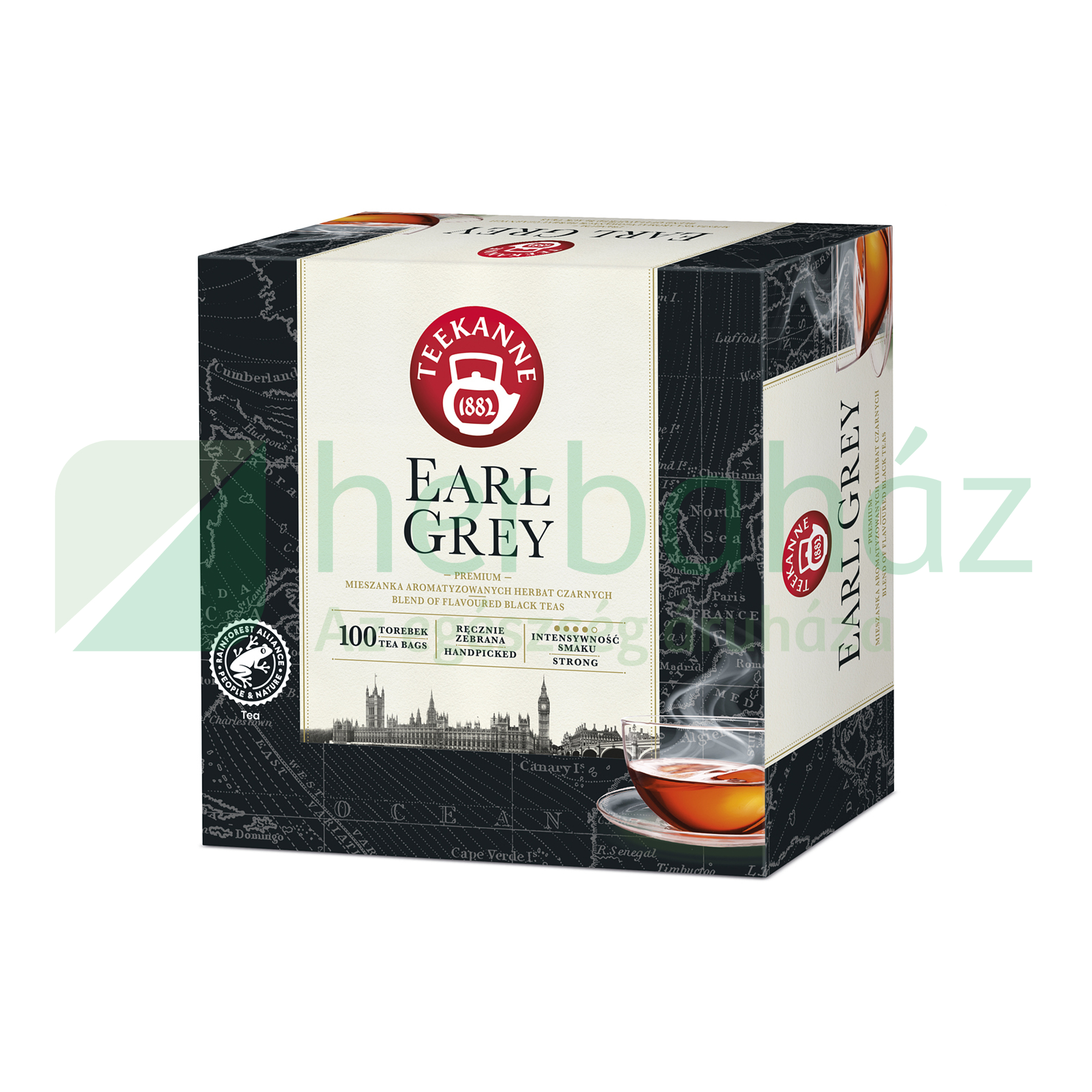 TEEKANNE EARL GREY FEKETE TEA FILTERES 100DB