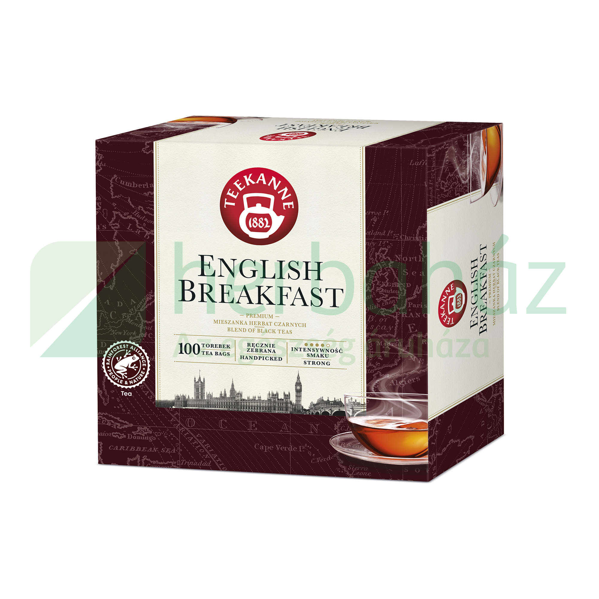 TEEKANNE ENGLISH BREAKFAST FEKETE TEA FILTERES 100DB