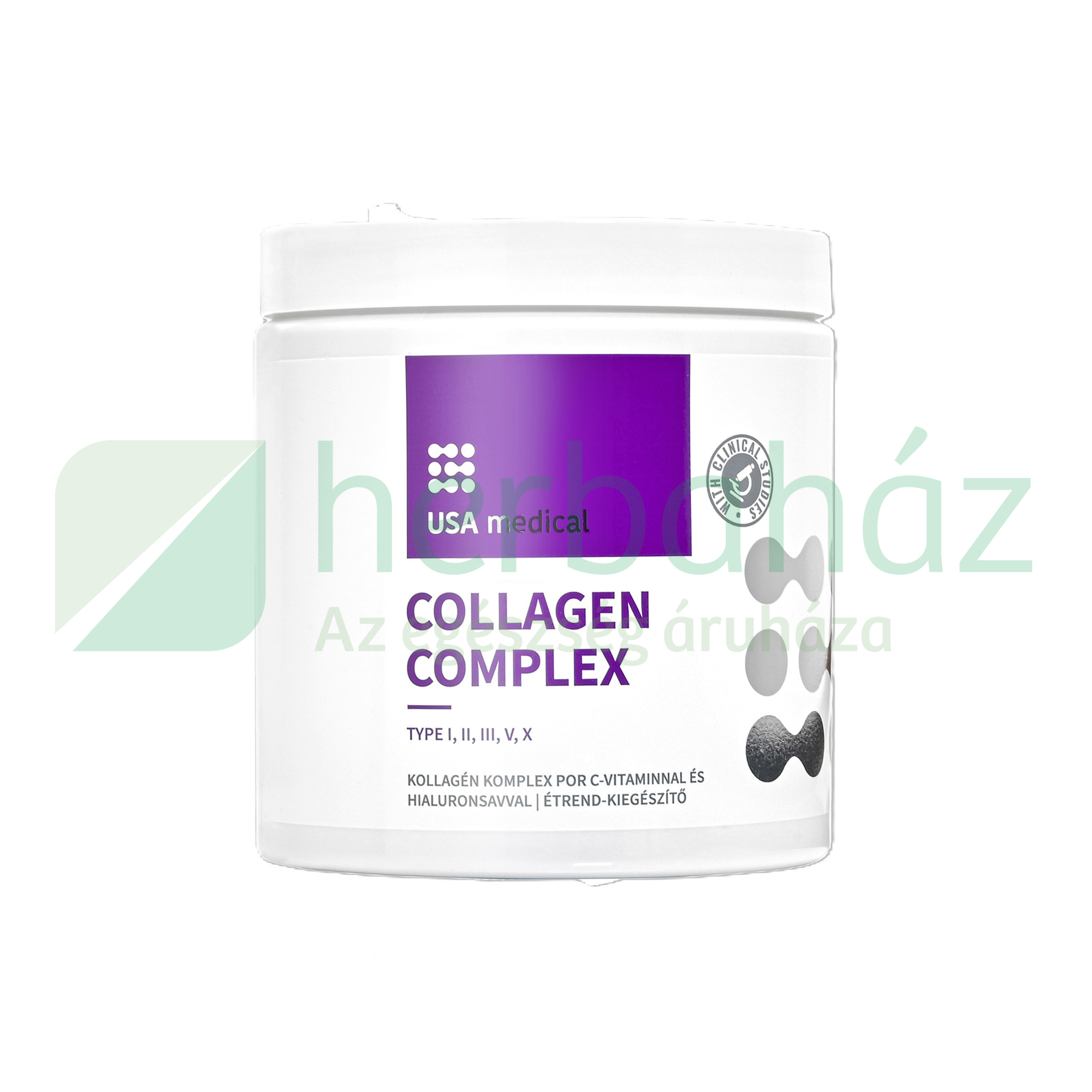 USA MEDICAL COLLAGEN COMPLEX - TYPE I, II, III, V ÉS X - KOLLAGÉN POR 243,6G