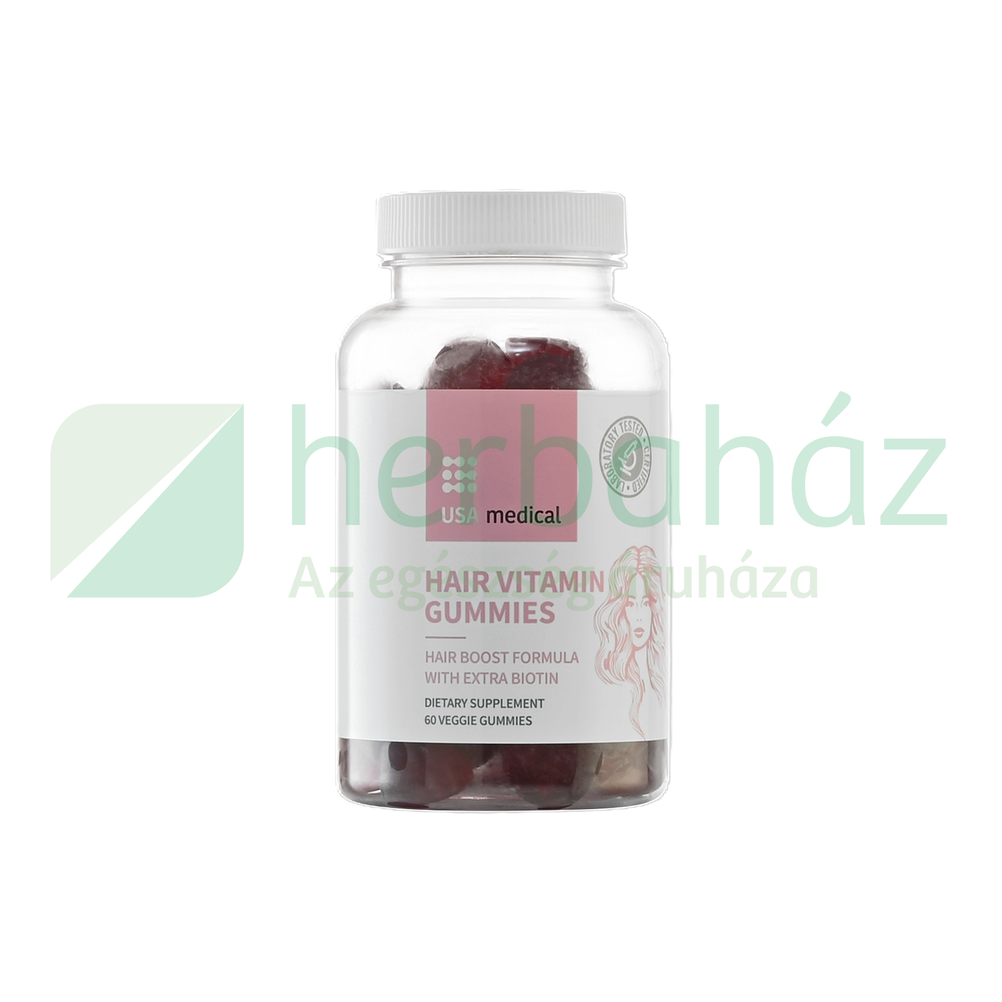 USA MEDICAL HAIR VITAMIN GUMMIES HAJ GUMIPASZTILLA 60DB