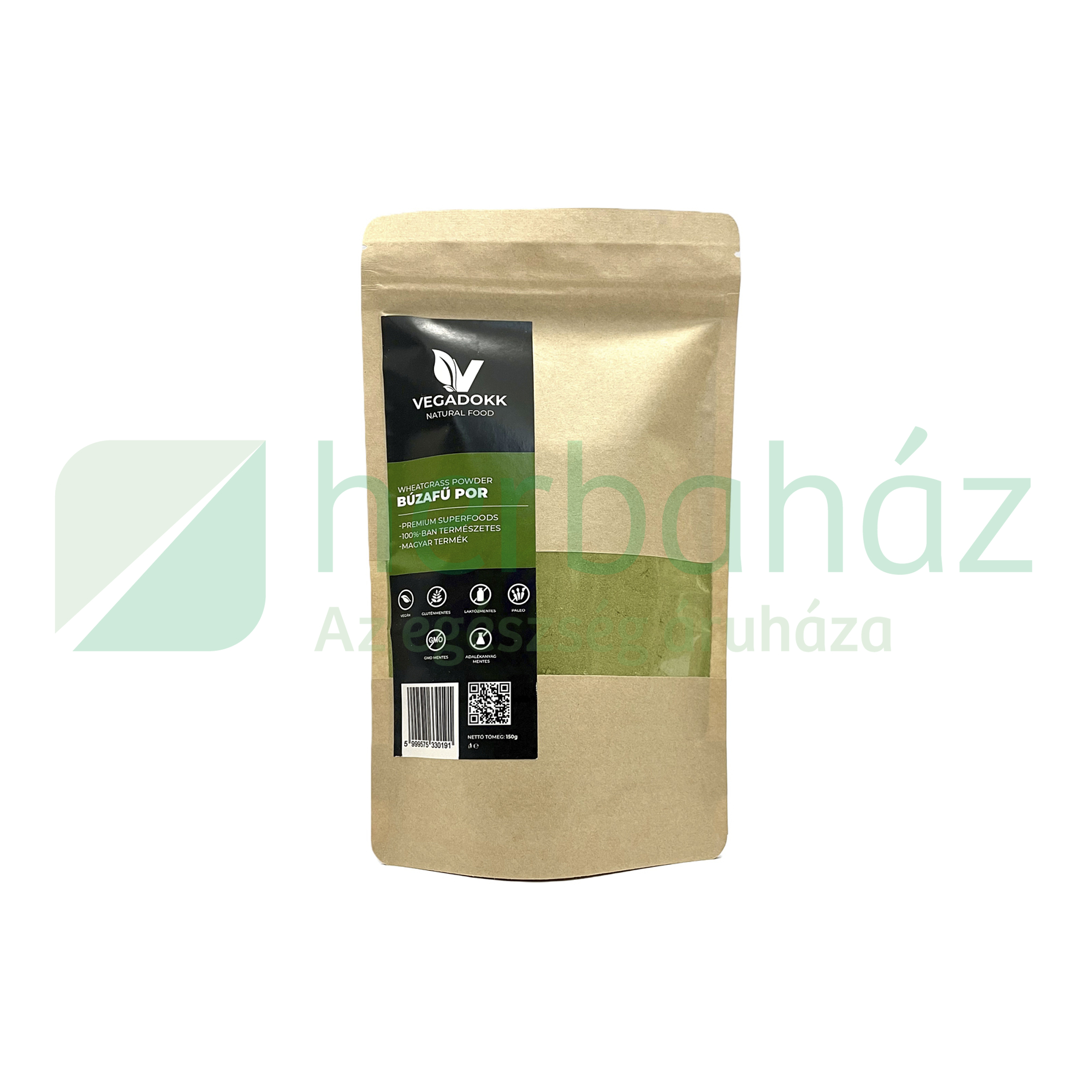 VEGADOKK NATURAL FOOD BÚZAFŰ POR 150G