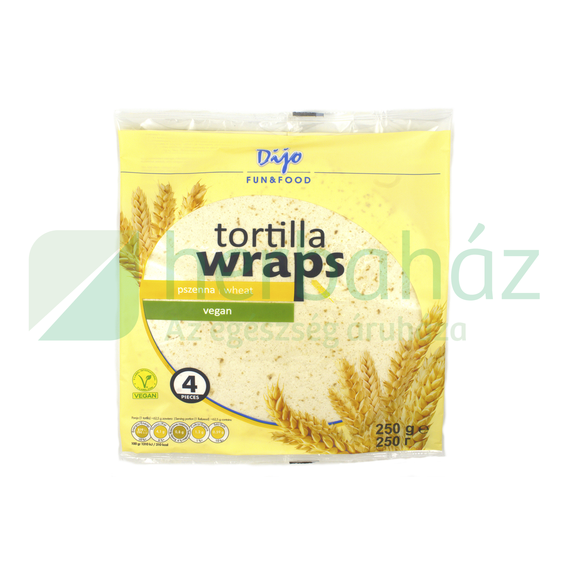 VEGÁN DIJO TORTILLA WRAPS 250G