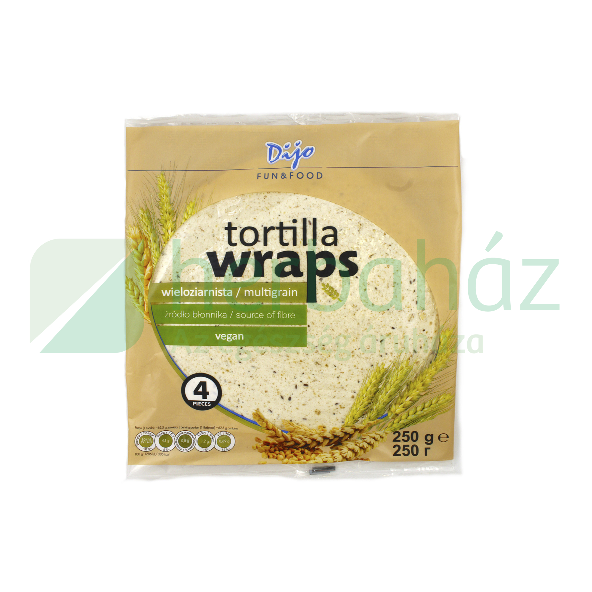 VEGÁN DIJO TORTILLA WRAPS SOKMAGVAS 250G