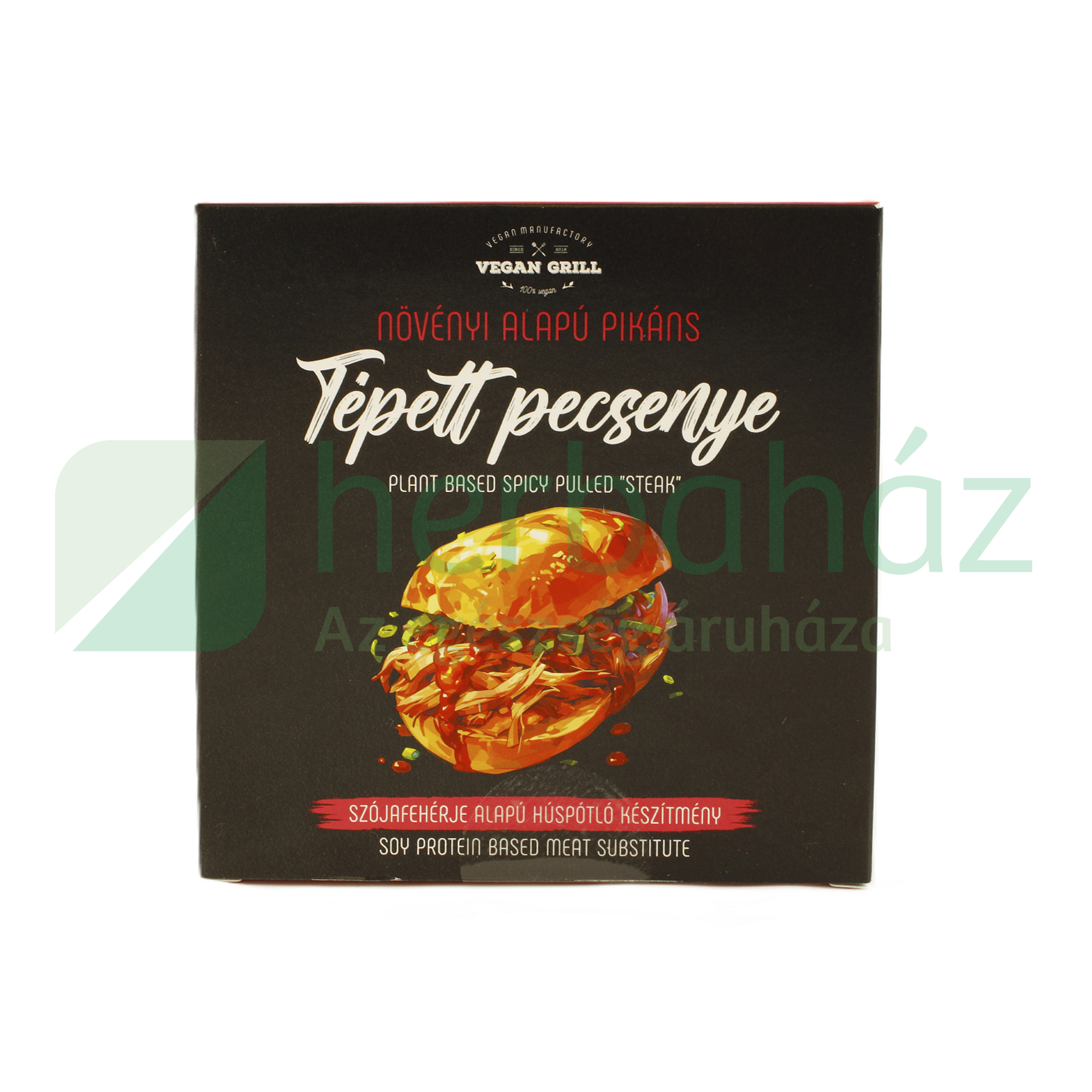 VEGÁN MANUFAKTÚRA VEGAN GRILL NÖVÉNYI ALAPÚ TÉPETT PECSENYE PIKÁNS 150G [H]